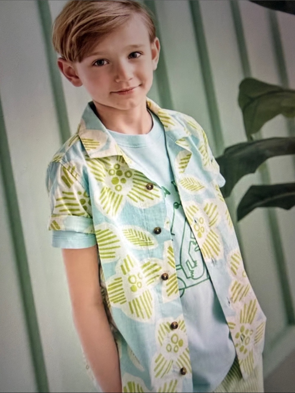 NBW Hanna Andersson Tropical Linen Shirt, 8